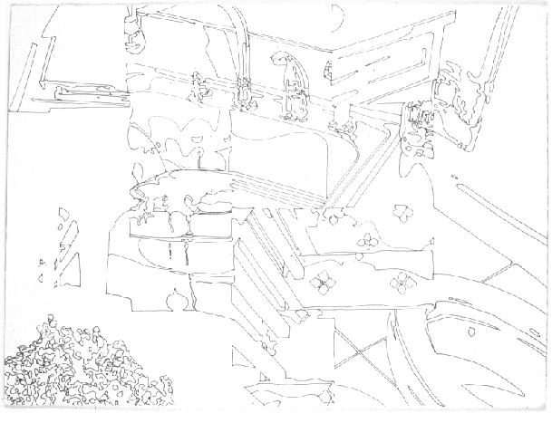 Consolation No. 3, 2002, 22 x 30, Permanent marker on Rives BFK 