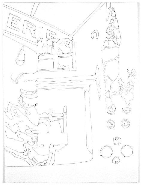  Moonlight Sonata, 2002, 30 x 22, Permanent marker on Rives BFK 