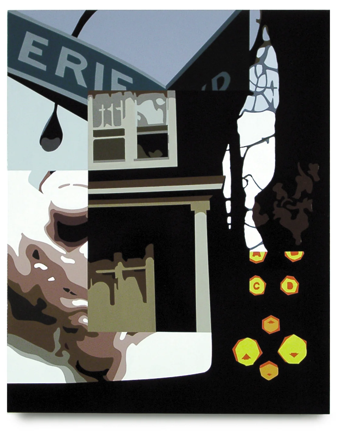  Adult World., 2001, 29 x 23, Oil Enamel on Canvas