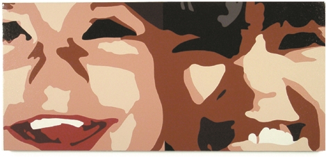  Matt and Cate, 2000, 24 x 52, Oil Enamel on Canvas