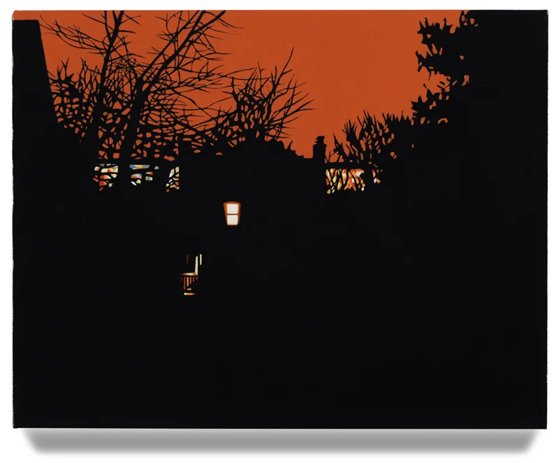 House at Night VI (Arlington,VA), 2014, 14" x 18", Oil on linen