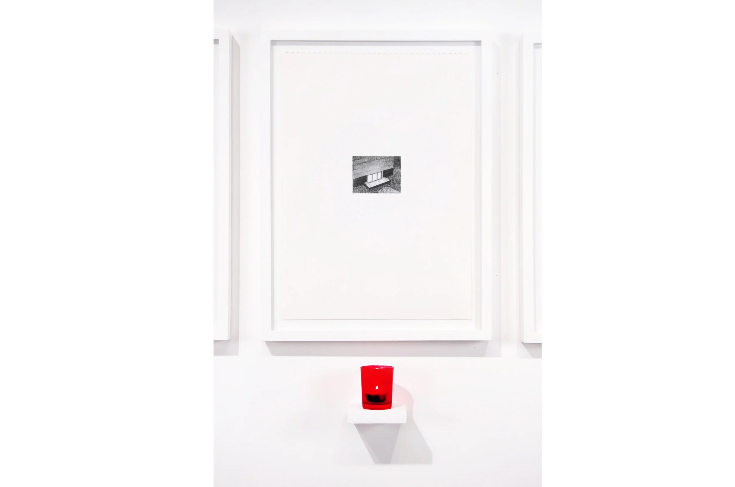 Secret (basement), 2015, 2.25” x 3” (image), 16.5 ” x 11.5” (paper), graphite on paper