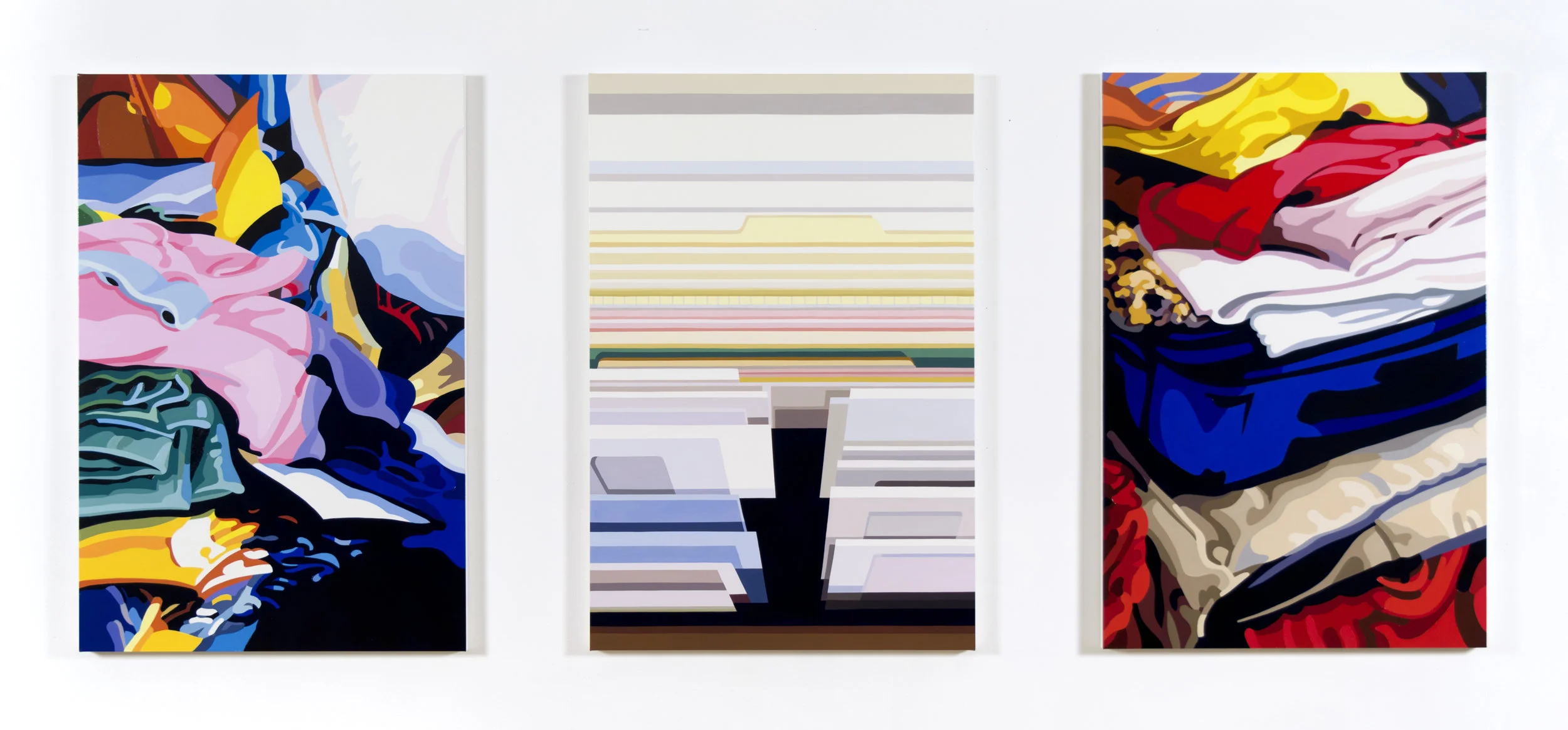 Ed No. 4, Sirje No. 1, Ed No. 5 2017, 36” x 24” ea. oil on linen