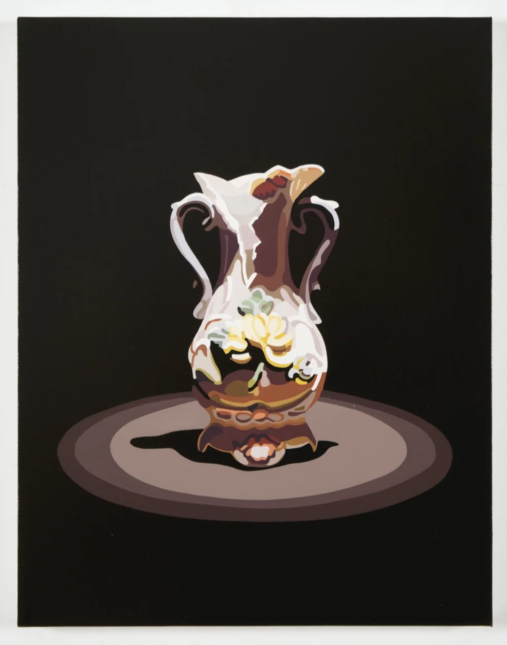 Relics (vase). 2017, 18" x 14", oil on linen, (AR component below)