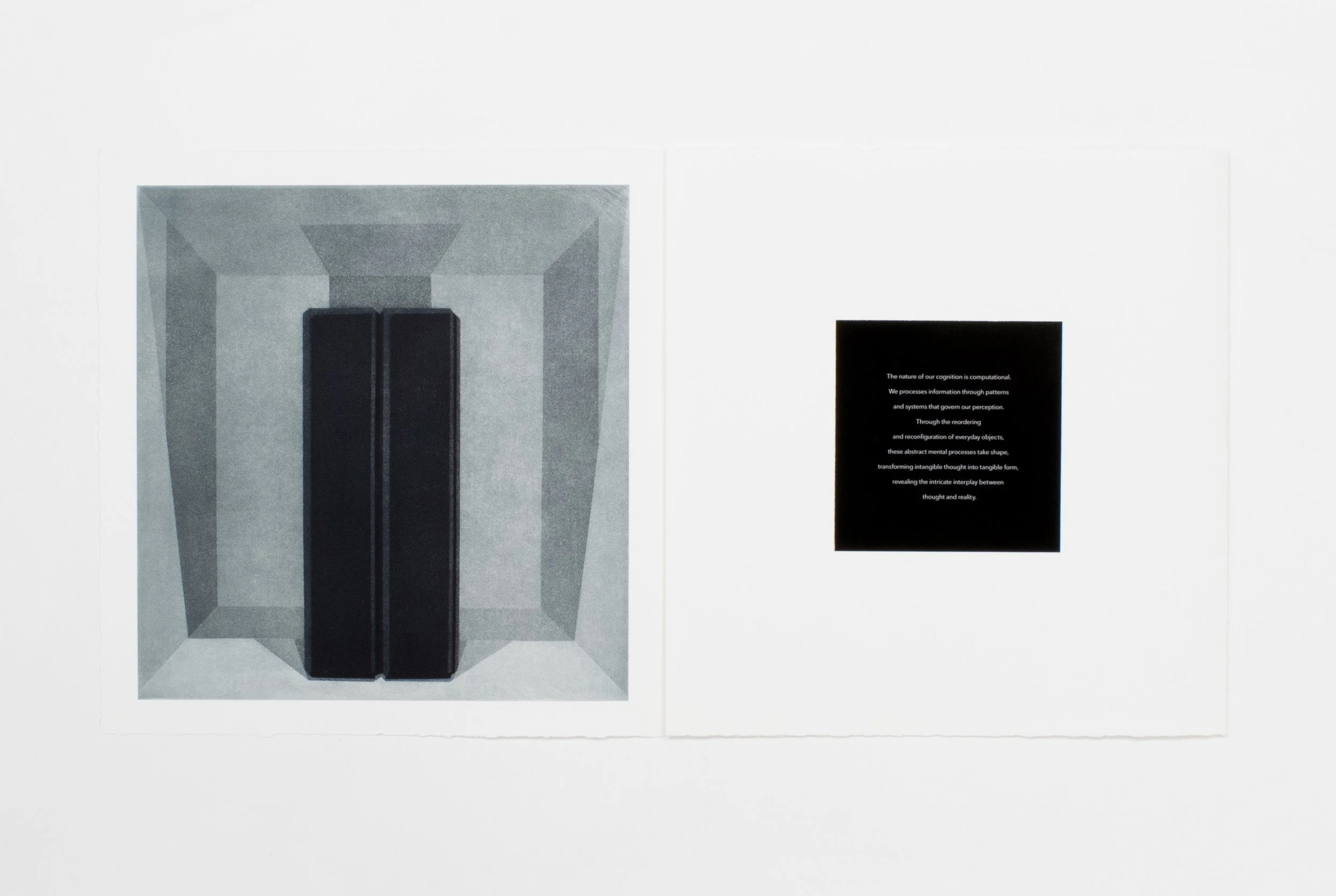 Vexation No. 3, Pos. I, II, II   Book, Edition of 2 16.5” × 46.5” (Unfolded) Prints: Aquatint on Rives BFK on Conventry Rag Box: Archival Corrugated 2025