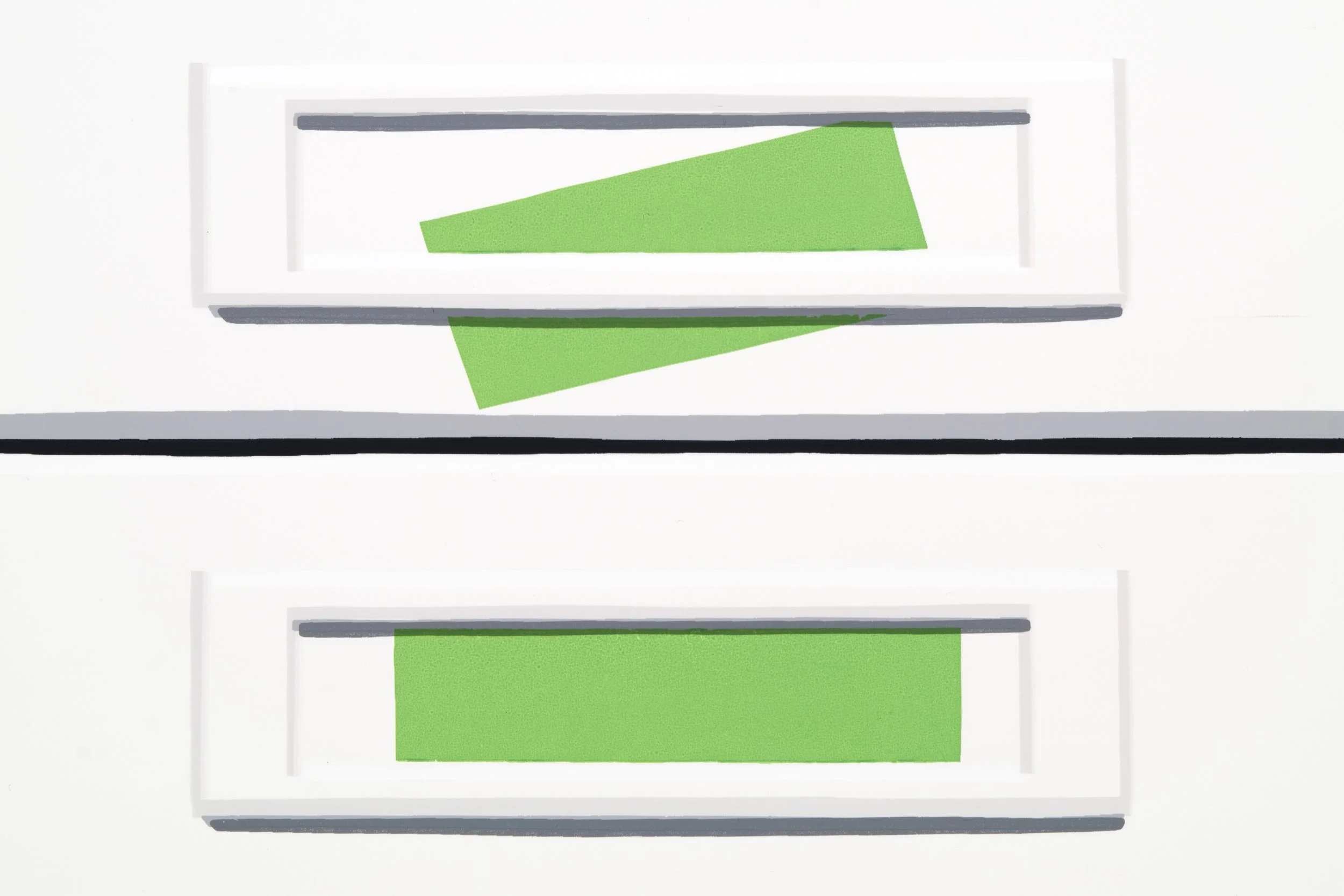  Detail of  Untitled (Katz)  37” x 50” Silkscreen on Yupo paper 2025 