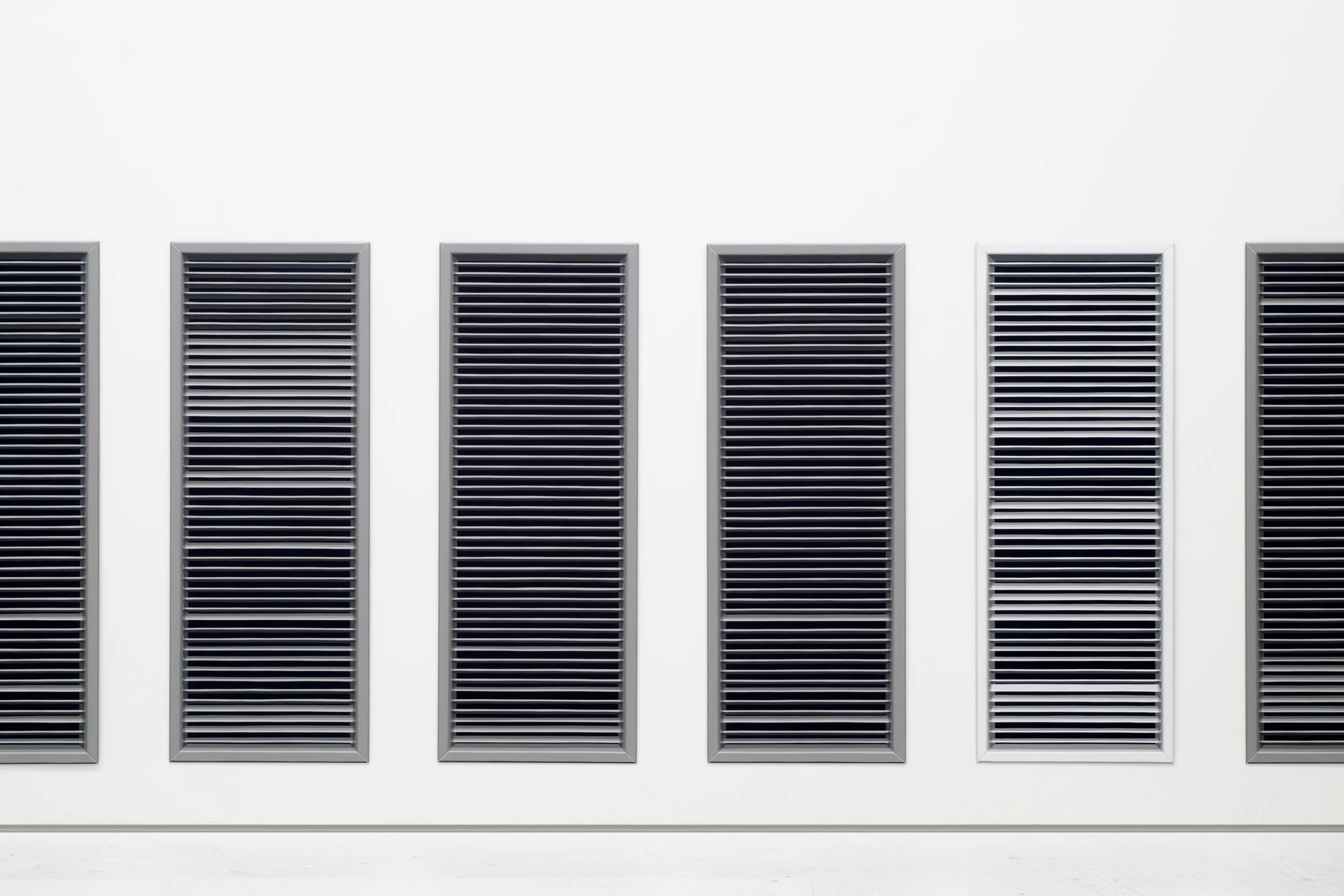   Vexation No. 5  45” x 180” (overall), 45” x 17.25” (each) Oil on aluminum panel 2026 