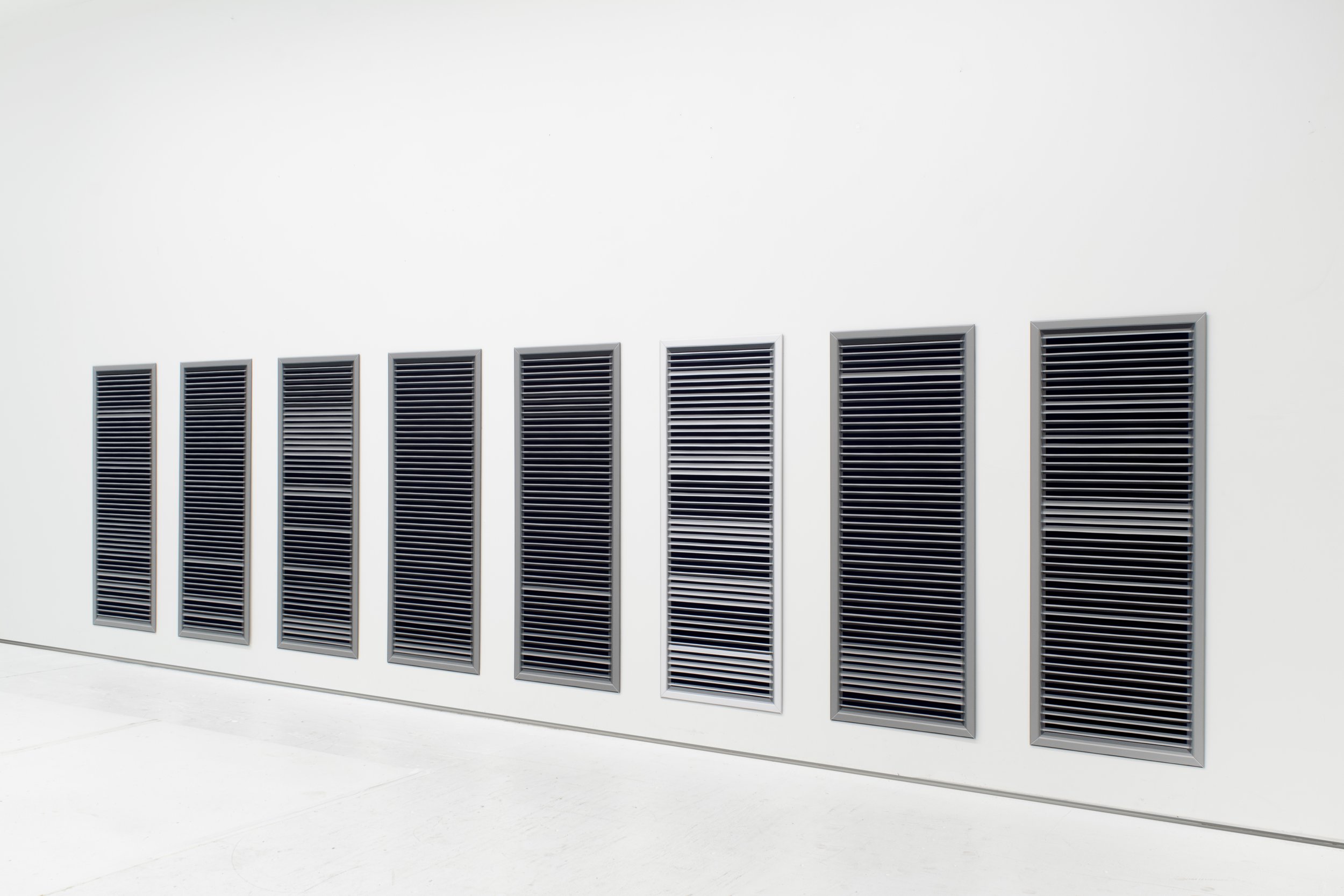   Vexation No. 5  45” x 180” (overall), 45” x 17.25” (each) Oil on aluminum panel 2026 