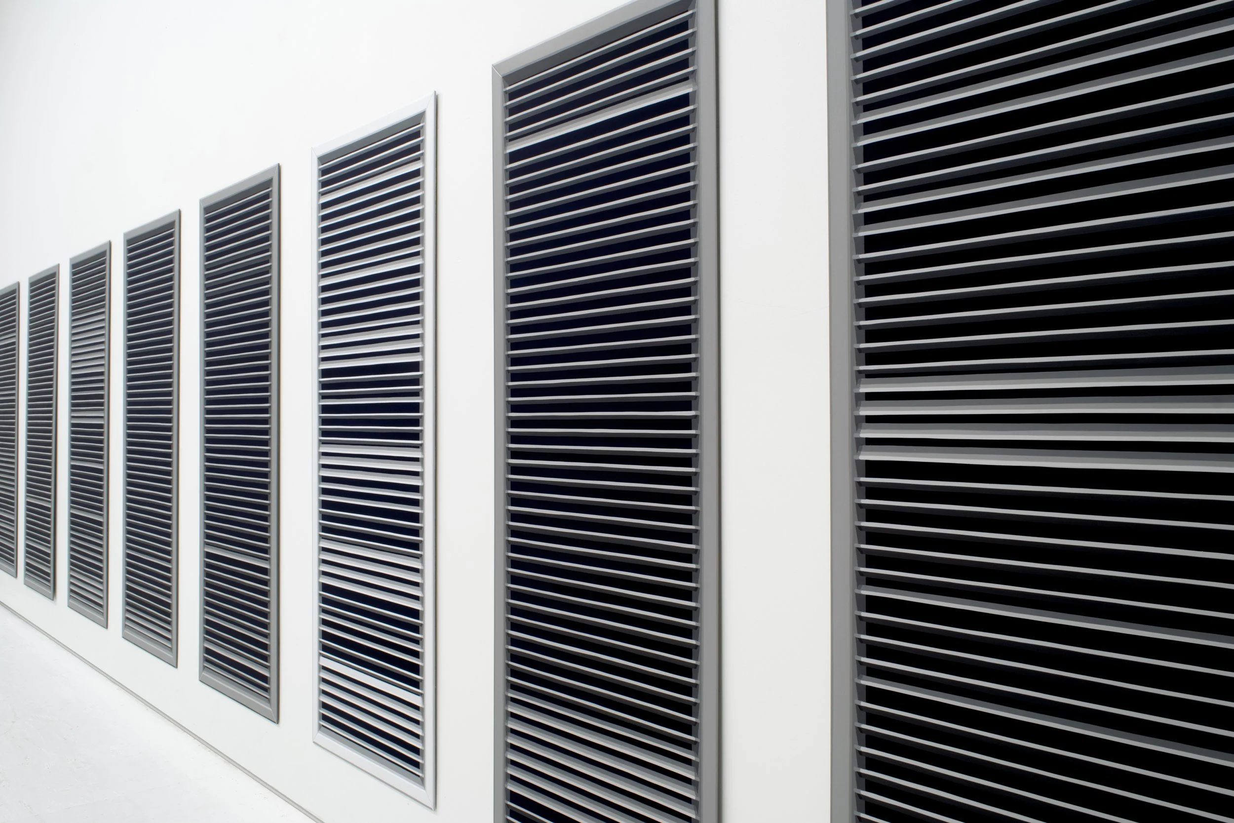   Vexation No. 5  45” x 180” (overall), 45” x 17.25” (each) Oil on aluminum panel 2026 