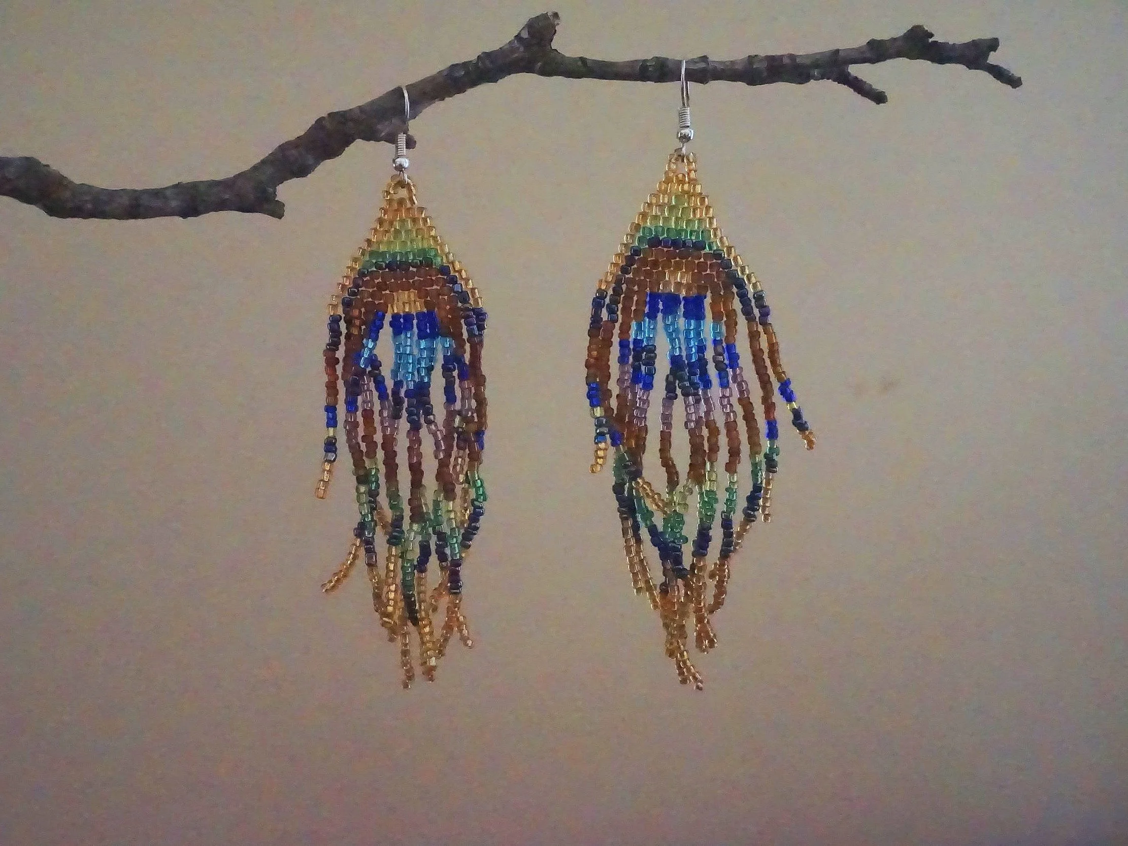 Multi-Coloured Beaded Earrings
