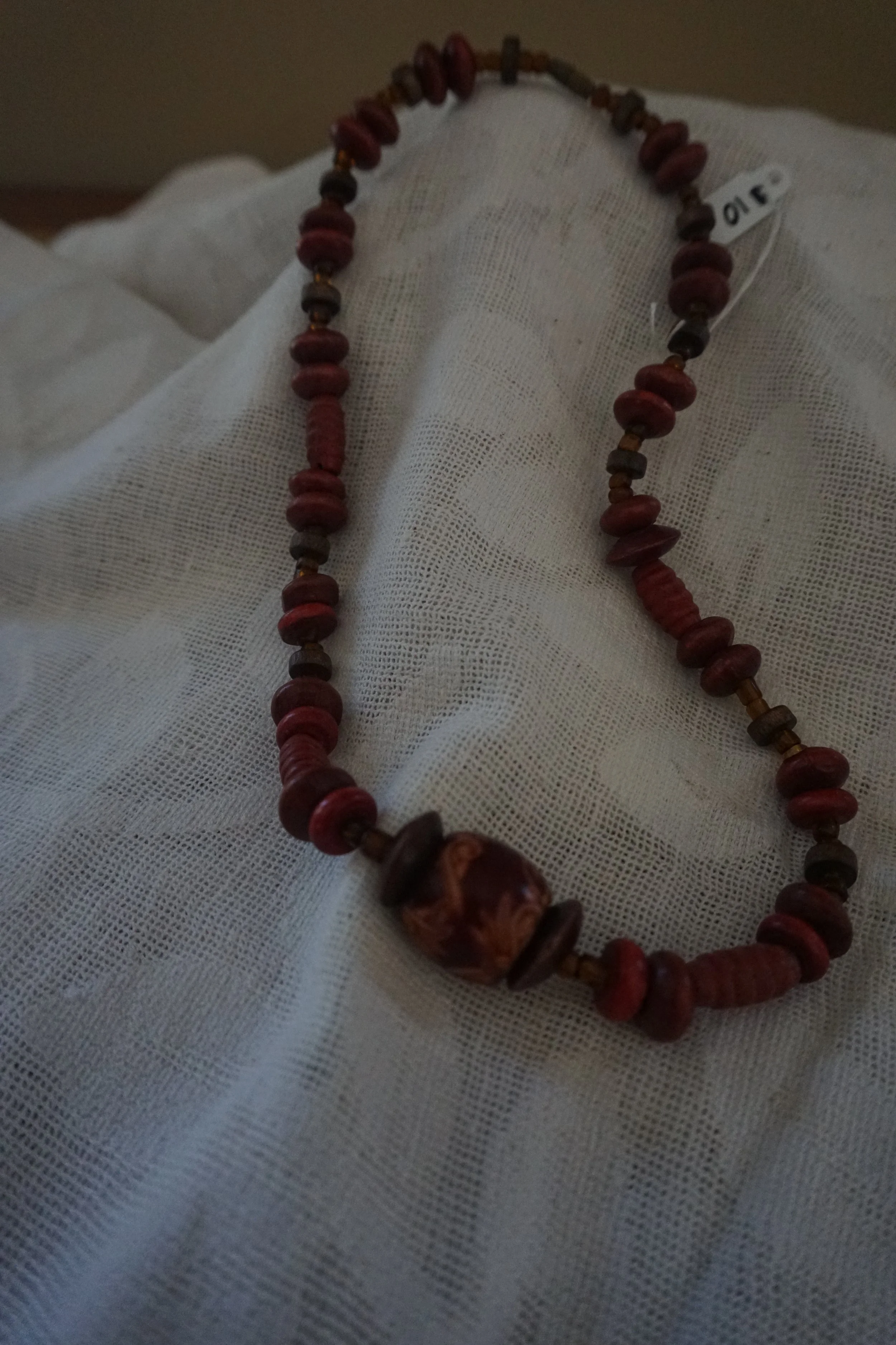 Wood Bead Necklace - 18 Inches