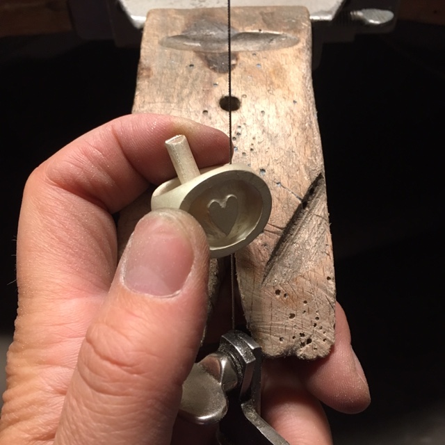 Ring im verlorene Form-Verfahren in Silber gegossen
