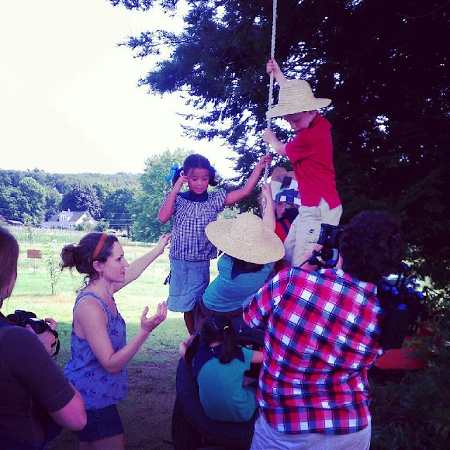 Lindsay Van Dyke creating the "Blueberries" music video in 2012