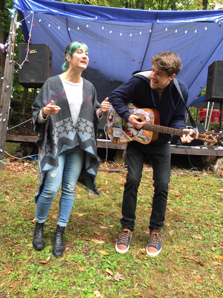Courtney and Evan performing as Shiprock & Anchordog at Old 78 Farm Fest