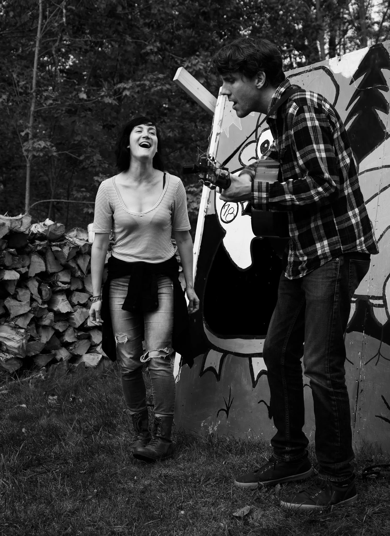 Courtney Parker and Evan Curran as Shiprock & Anchordog at Old 78 Farm Fest