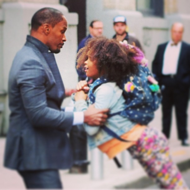 Rehearsal for the new &quot;Annie&quot; starring @iamquvenzhane and #jamiefoxx via #newyorkpost #wegotannie #itsahardknocklife