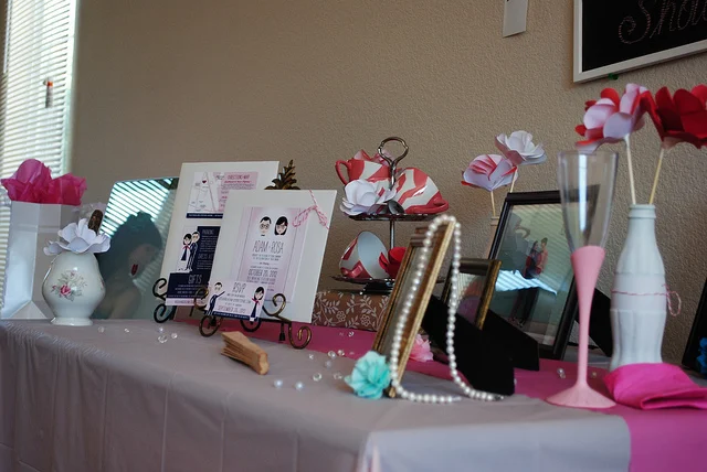 Rosa's Bridal Shower Entrance Table