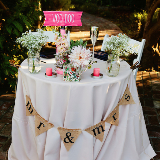Rosa + Adam's Wedding Sweetheart Table