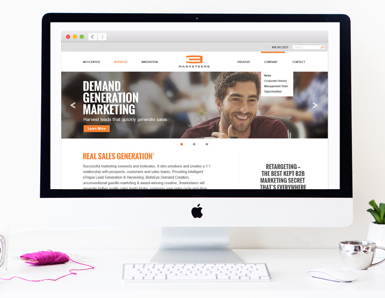 3marketeers Website - Home