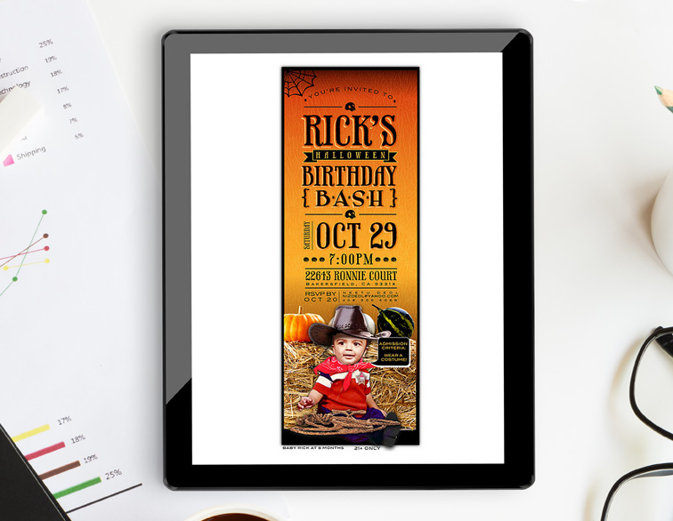 Halloween Birthday Party Email Invite