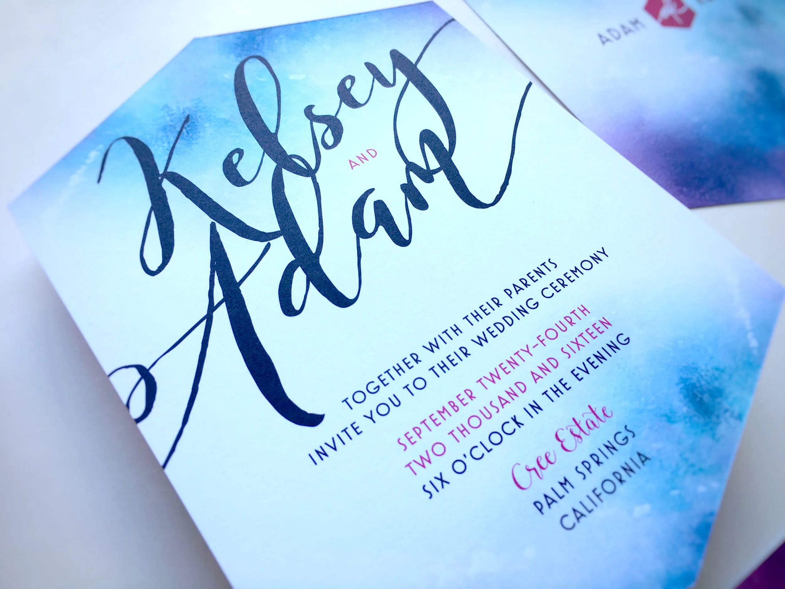Kelsey and Adam Whimsical Wedding Invite