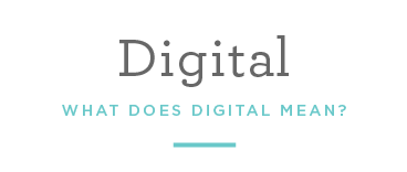 Digital is the printing process. It is printed on a digital printer (kind of like when you get your pictures printed).