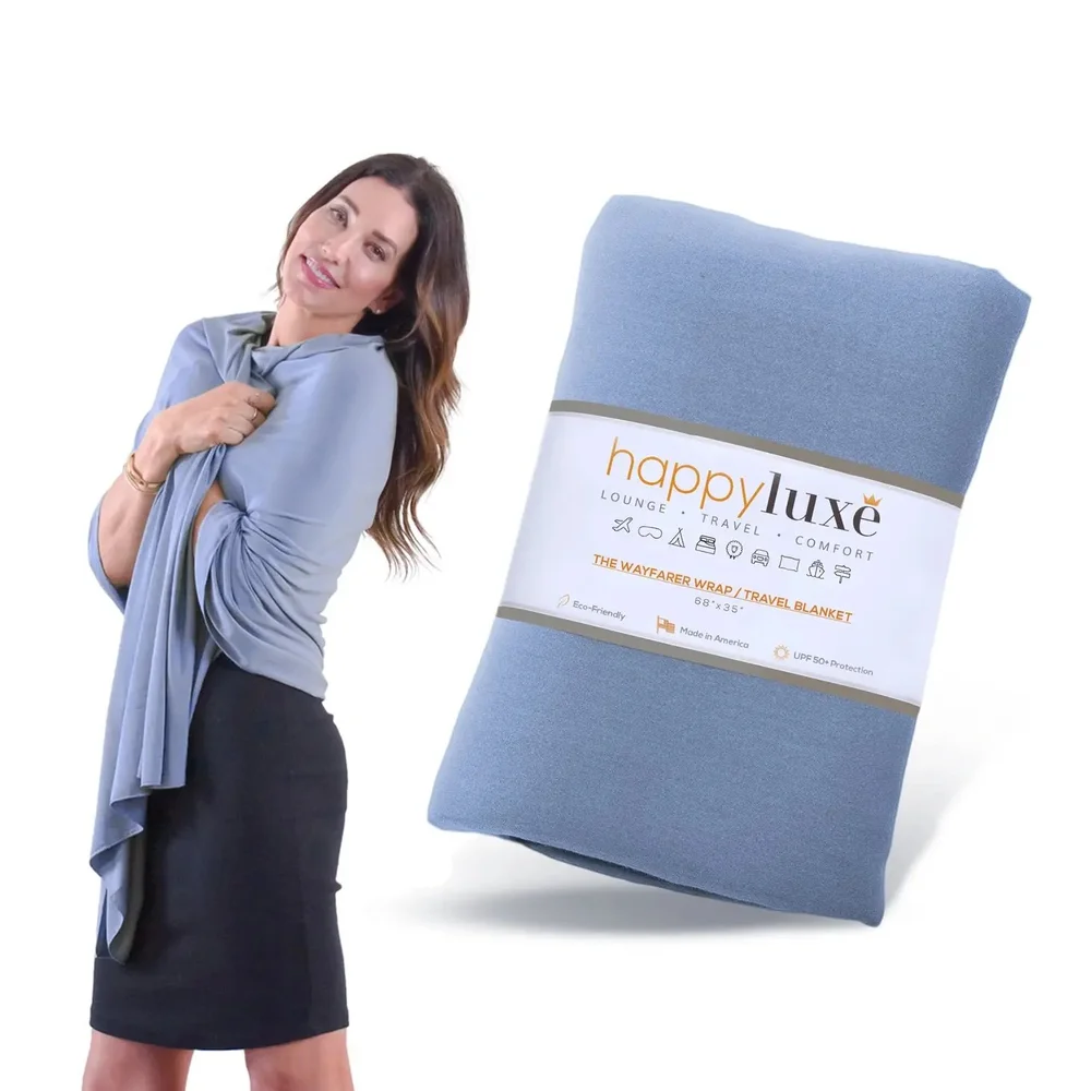 Happyluxe Wayfarer Travel Wrap and Blanket — Medical Image Wigs