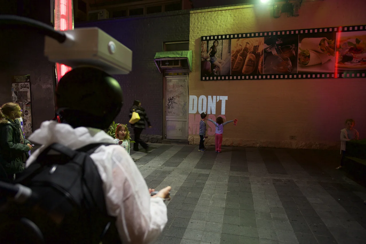 Popup Projector Zone; Photographer: Ferne Millen