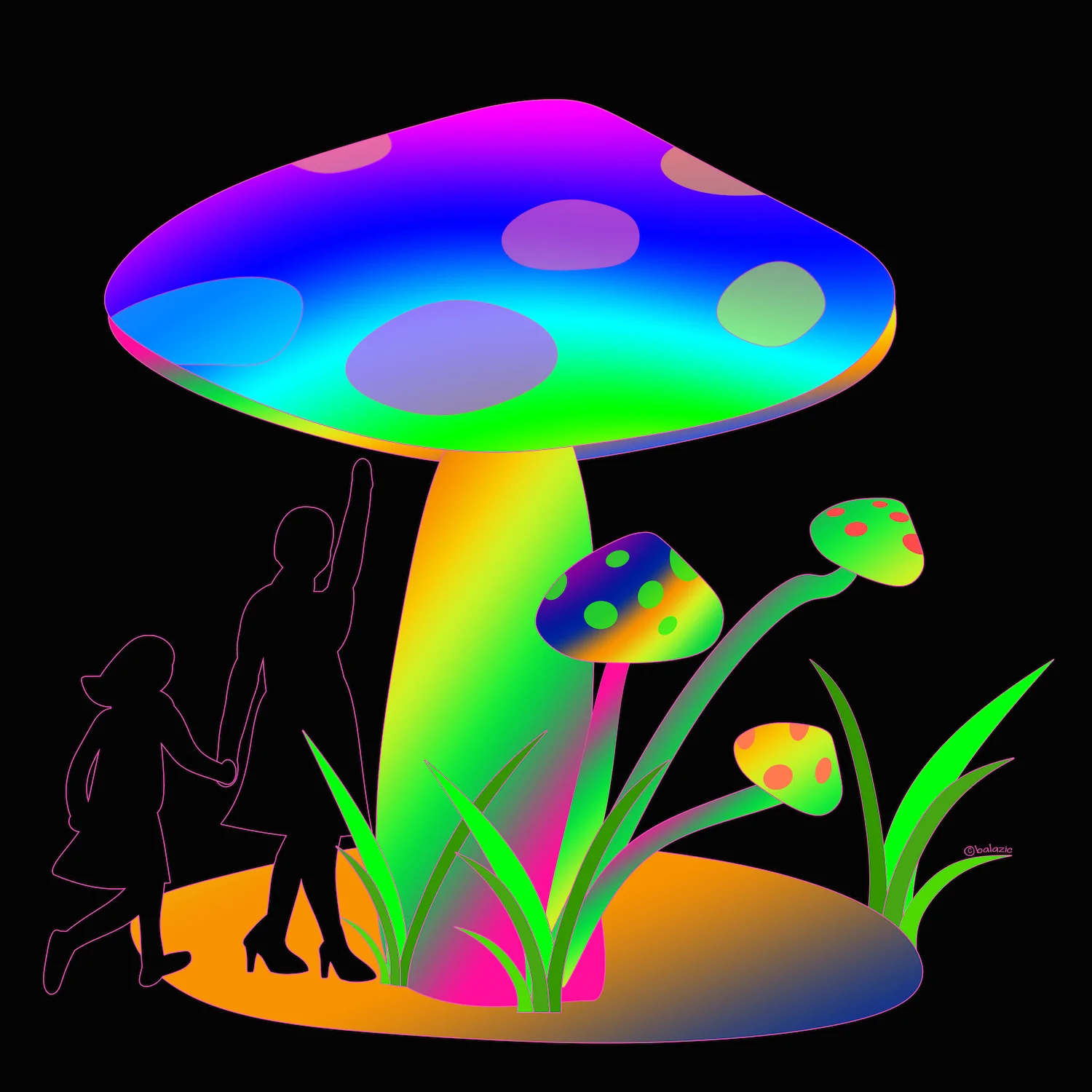 Organic Tunes of Light - Musical Illuminated Mushrooms<h4>Margie Balazic, Zlatko Balazic and George Balazic</h4>