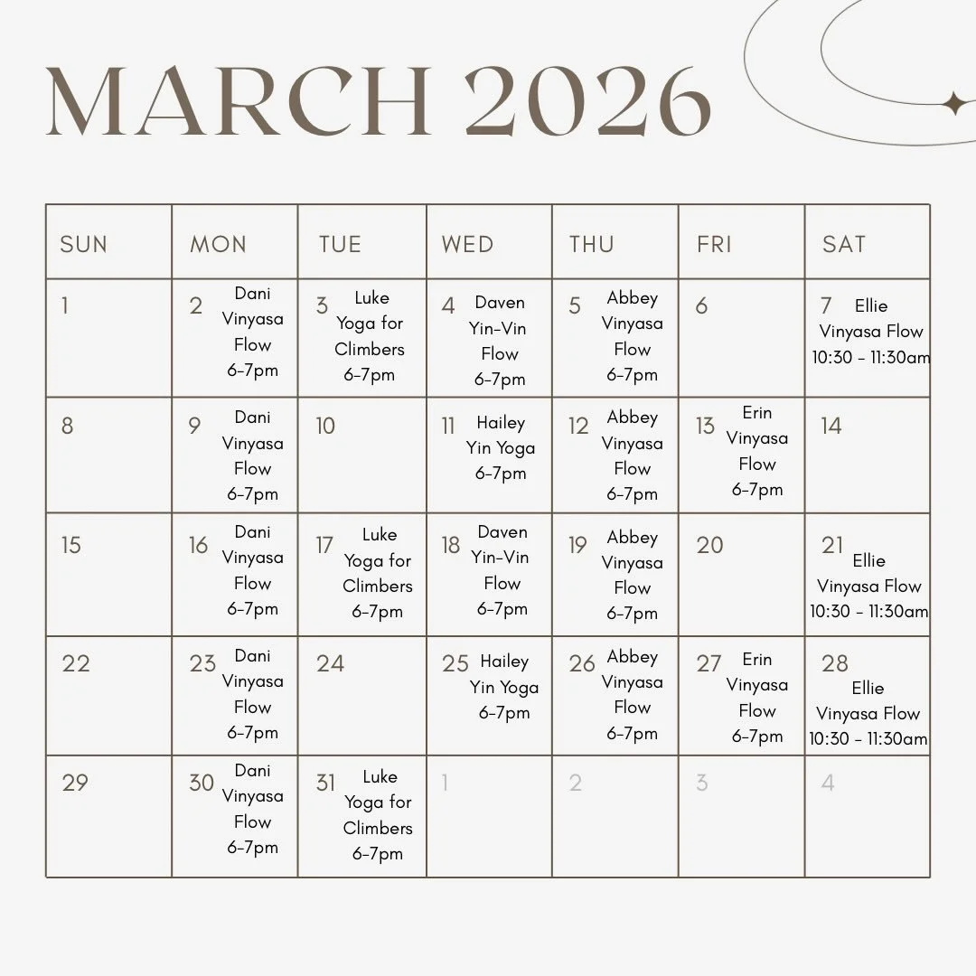 Happy March yogis! 🌿✨

Thank you for all of the love you&rsquo;ve shown our new programming in February and we are so excited to flow with you into the spring! 

Yoga classes at SCC are free for members and $10 to drop in. No preregistration require