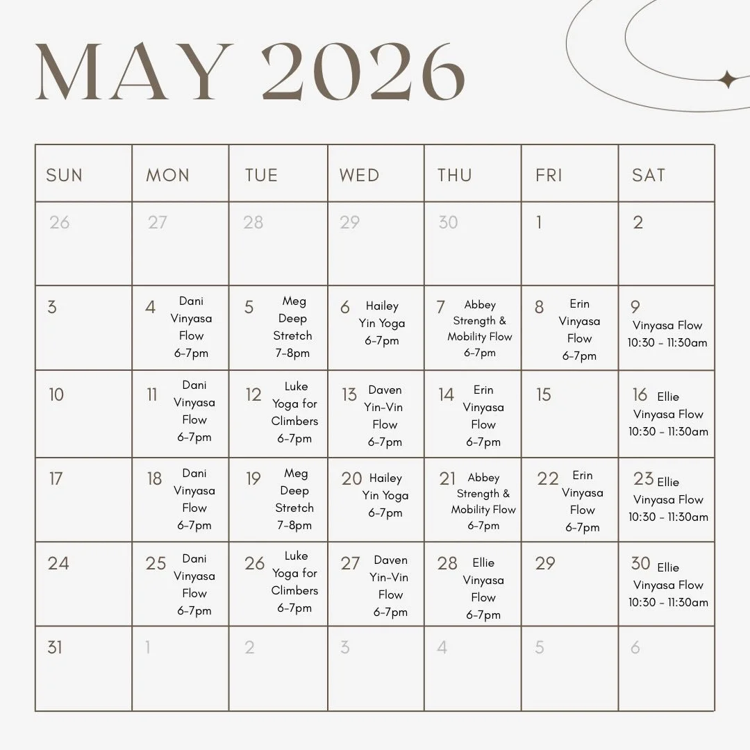 May class offerings at SCC! ✨🌿

We&rsquo;re adding a Deep Stretch class bi-weekly on Tuesday, and a Strength and Mobility Flow on Thursday! 

Yoga is free for gym members and $10 to walk-in, no pre-registration is required! 

#yoga #wellness #colora