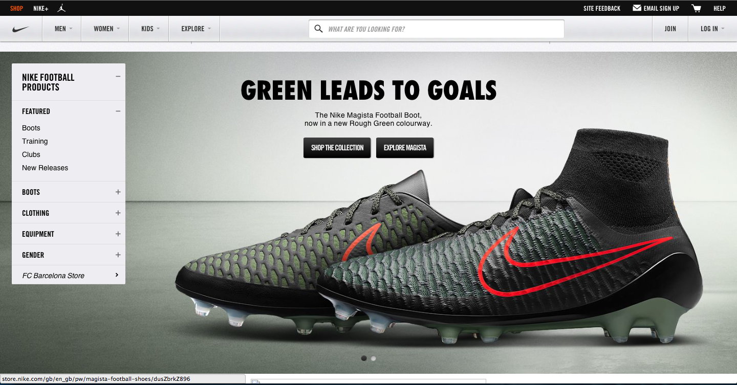 nike europe website