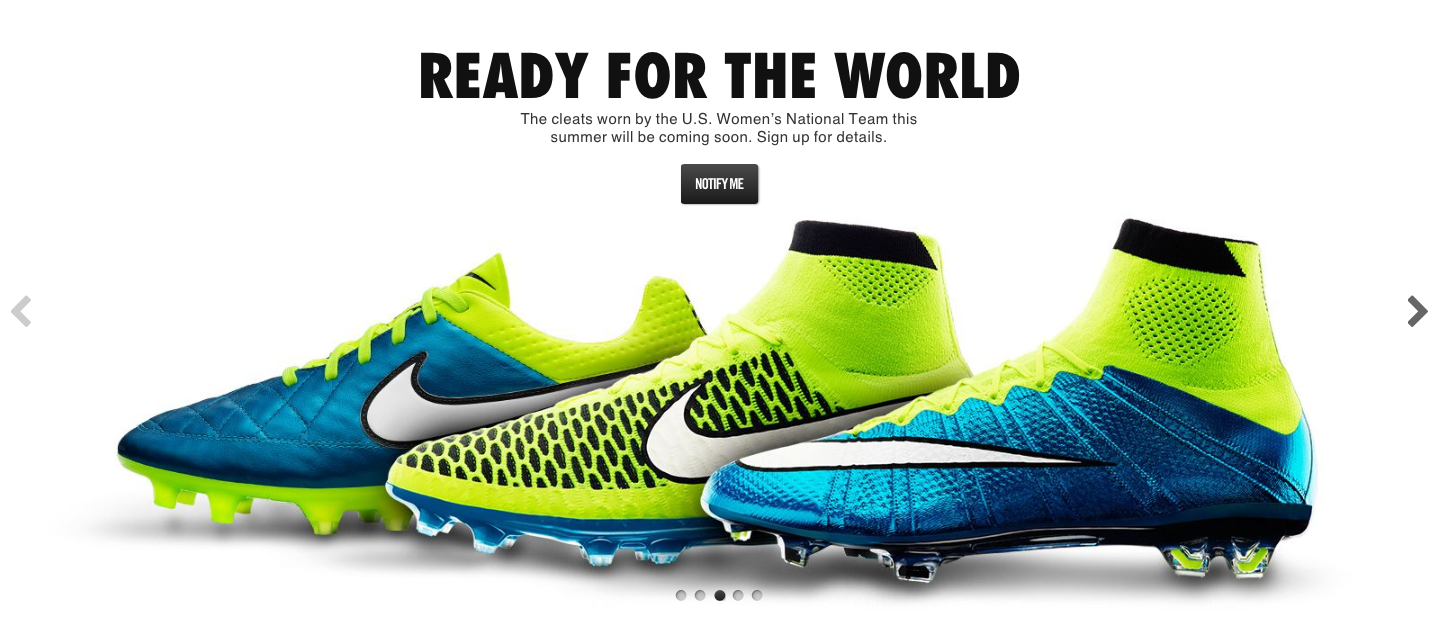 nike women's world cup cleats