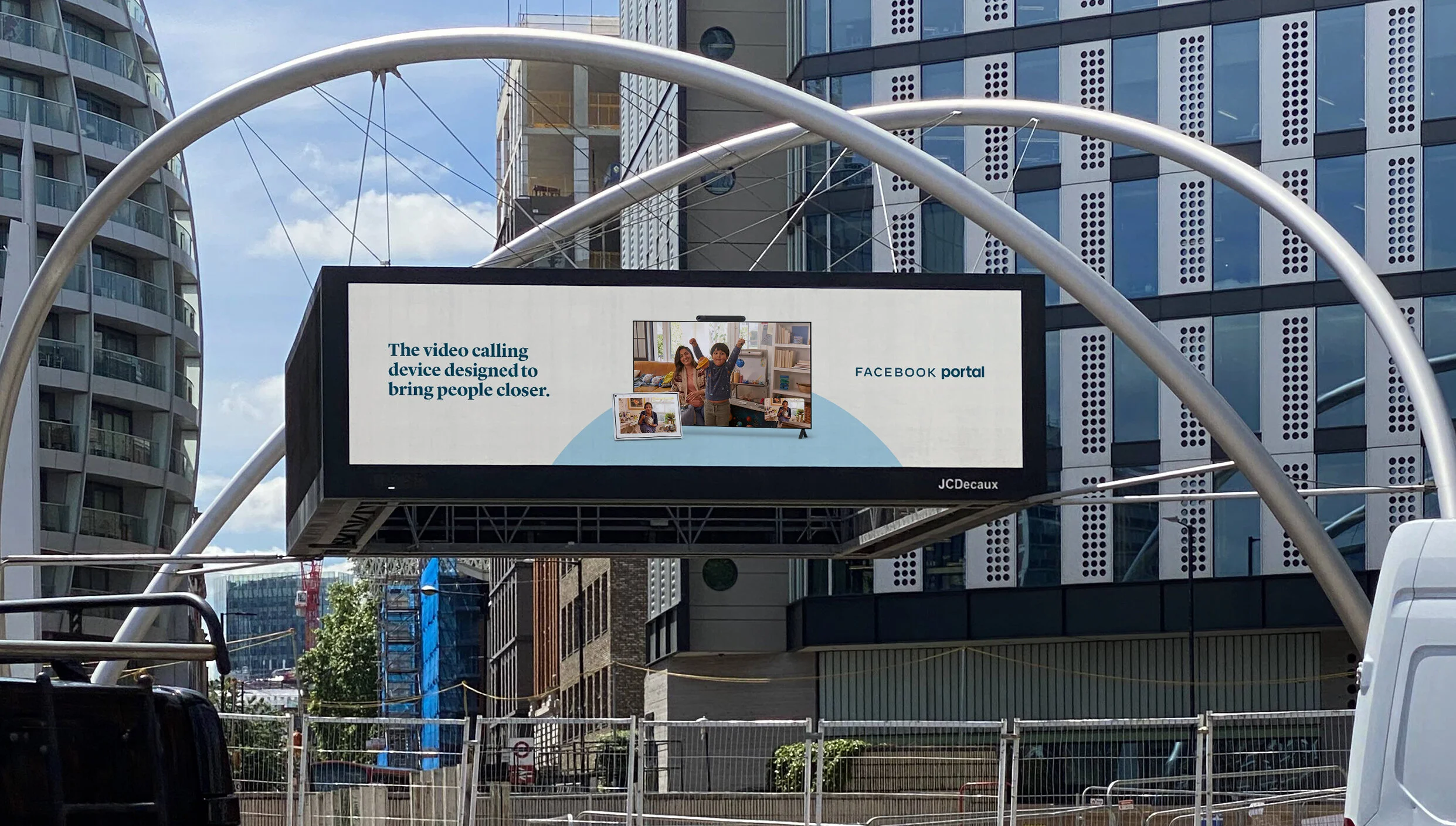 A billboard at the Old Street roundabout in Hackney, London.