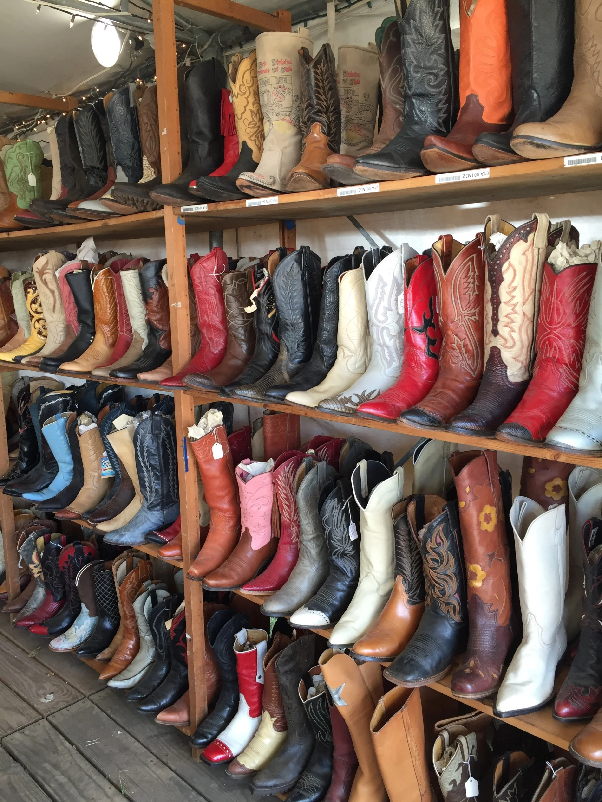 This booth had loads and loads of used, but still fabulous boots. 