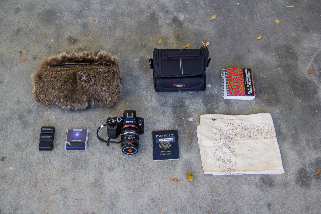 This handlebar bag is made from a roadkill raccoon salvaged from the side of the road. 