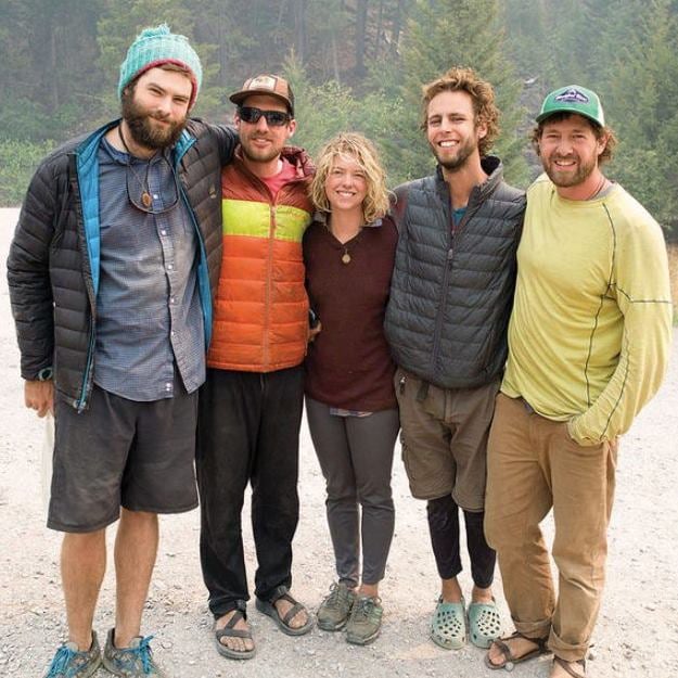 The team fresh out of a trying experience - L to R: Luke Kantola, Charlie McGrail, Clara Hanson, Vinnie Inzano, and Colin Arisman. 