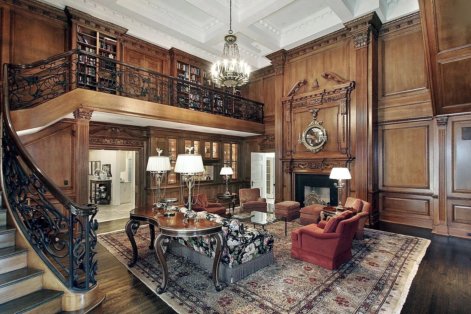 An elegant formal living room featured in the DeRosa property portfolio