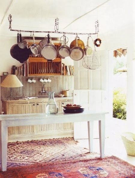 rustic-kitchen-hanging-pots-oriental-rugs.jpg