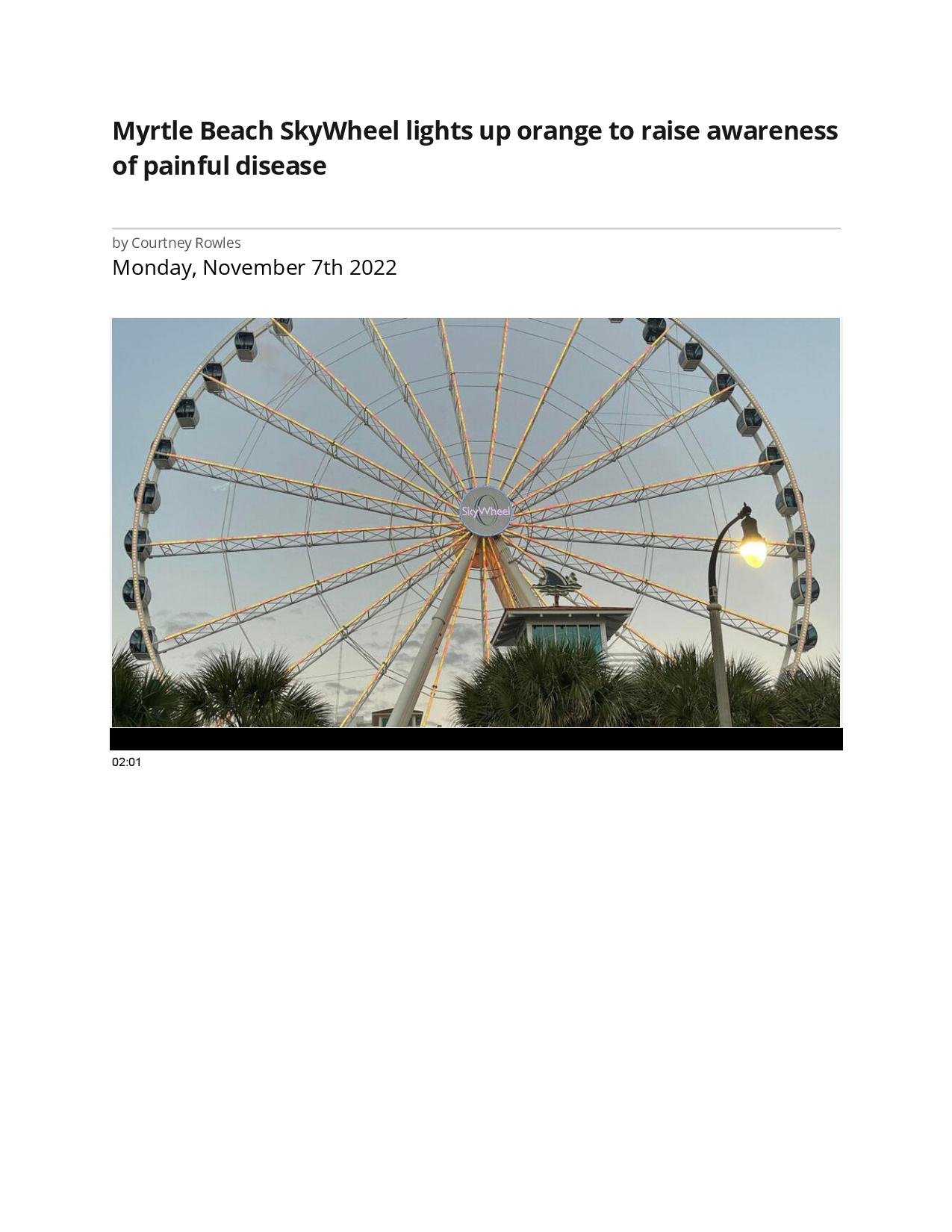 Myrtle Beach SkyWheel lights up orange to raise awareness of painful disease-page-001 (1).jpg