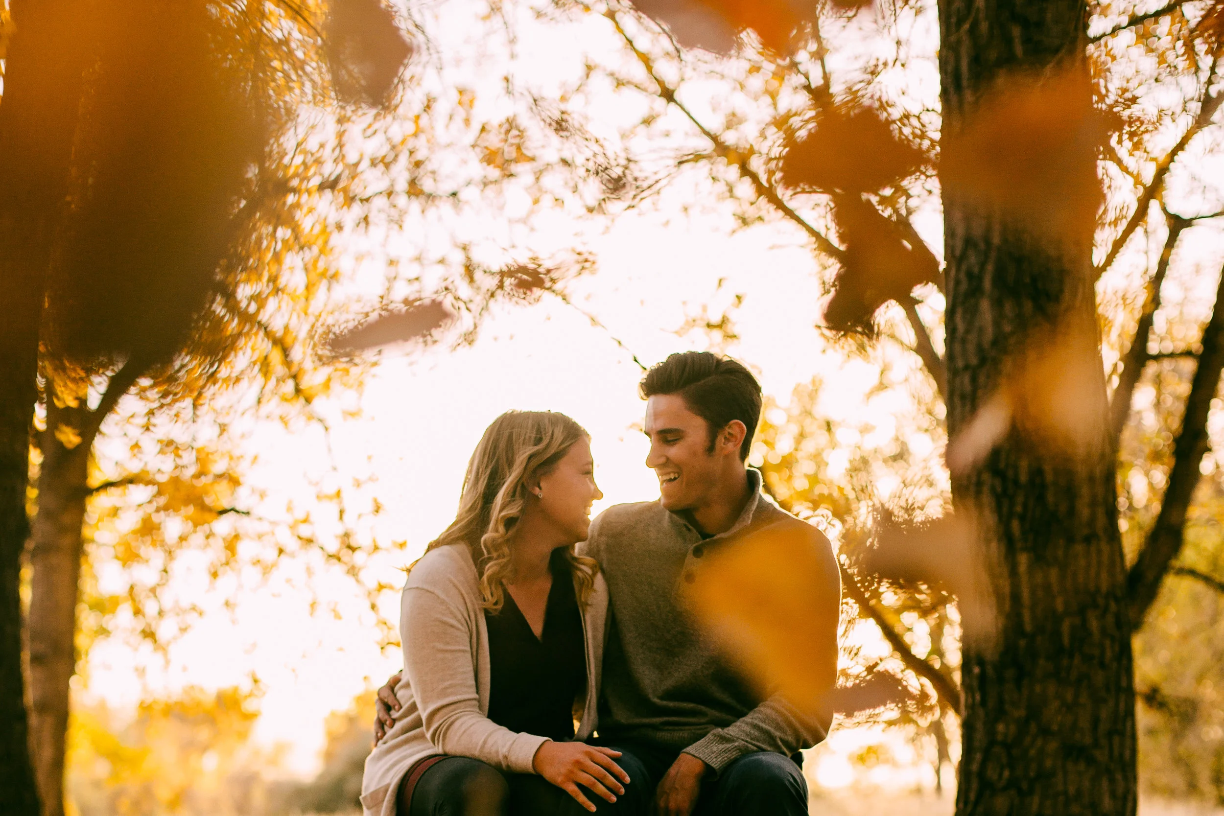 The leaves were thrown right before this beautiful candid.