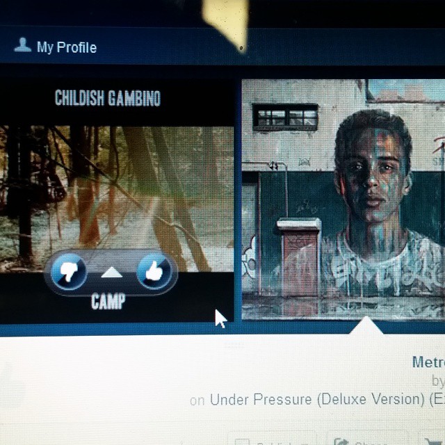 Their #music helps me out when the #creativeprocess needs to #pickupthepace. Two of the best @childishgambino @logic301 #childishgambino #camp #becausetheinternet #kauai #logic #underpressure #pandora