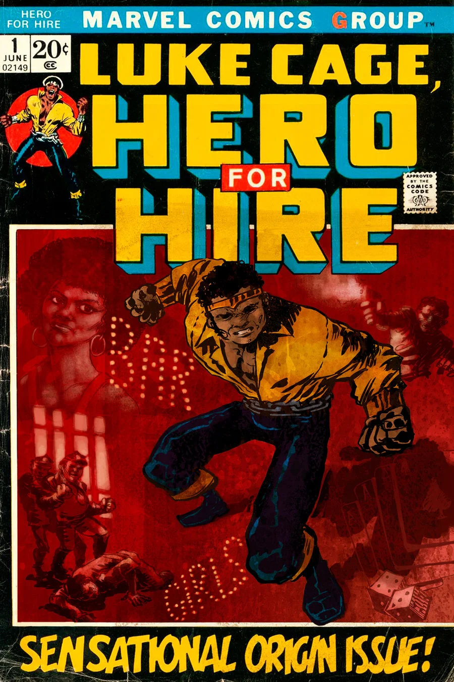 superheroesincolor:

Luke Cage Hero for Hire homage by laseraw