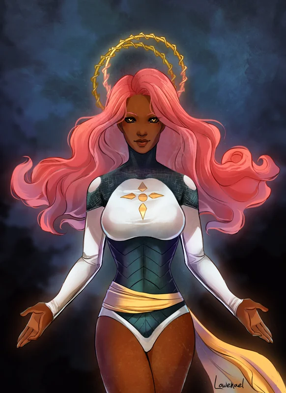 superheroesincolor:

Asma Jensen by Lowenael Character created by kaedegirlCheck out her adventures at asmajensen.blogspot