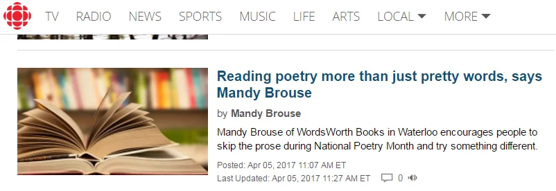 http://www.cbc.ca/news/canada/kitchener-waterloo/mandy-brouse-national-poetry-month-1.4056305