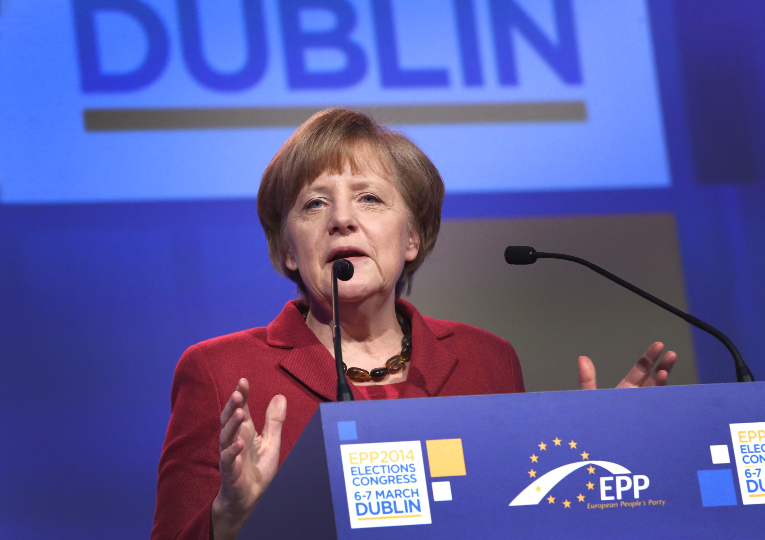  German Chancellor Angela Merkel in Dublin 