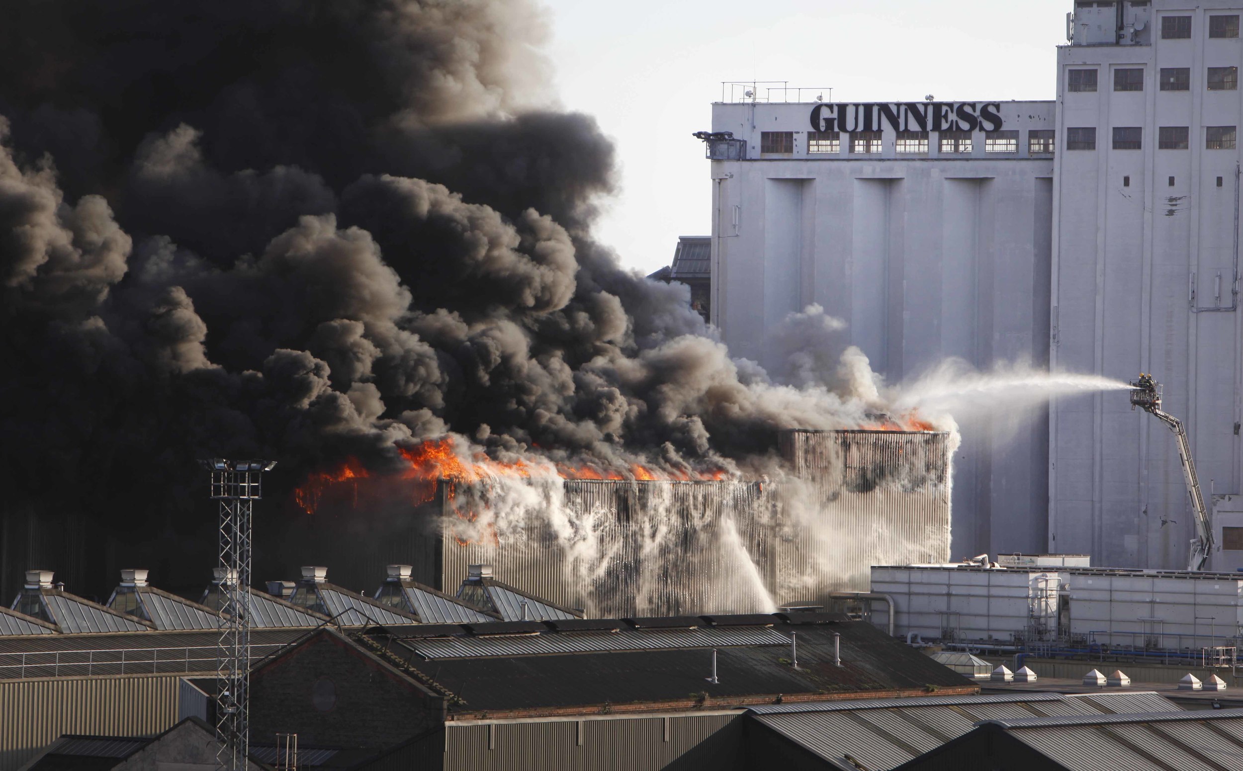  Fire engulfs the Guinness factory in Dublin 