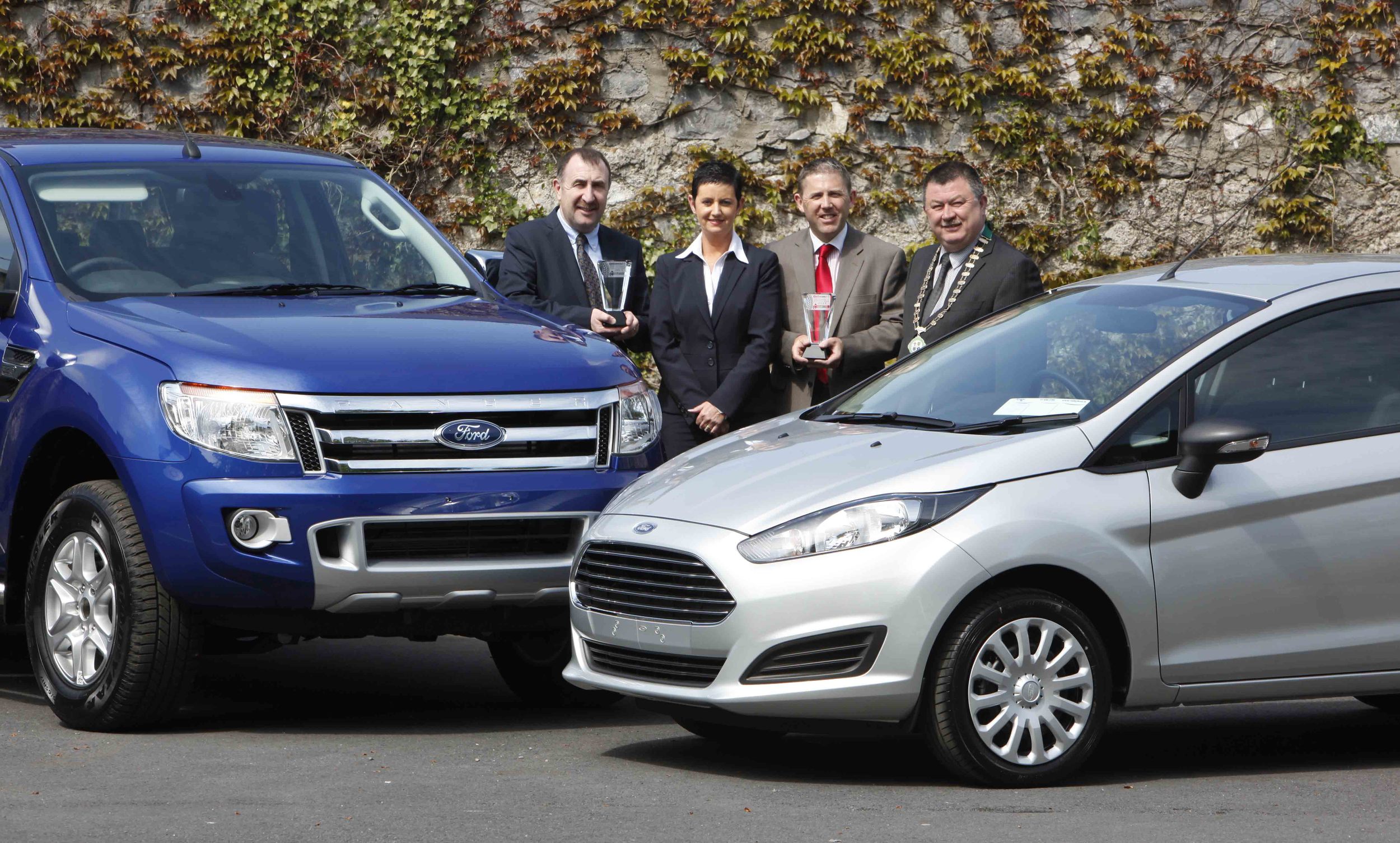  Ford Ireland are presented as the  Ford  Fiesta Van and  Ford  Ranger were named category winners of the Continental Irish  Van of the Year  