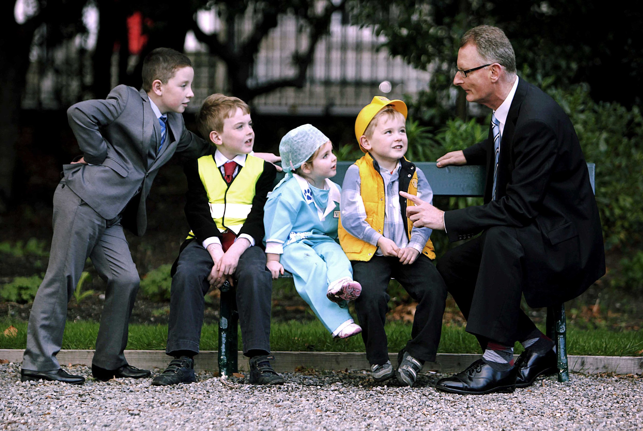  CEO of Chambers Ireland Ian Talbot gets the help from some young professionals for the launch of Chambers week. 