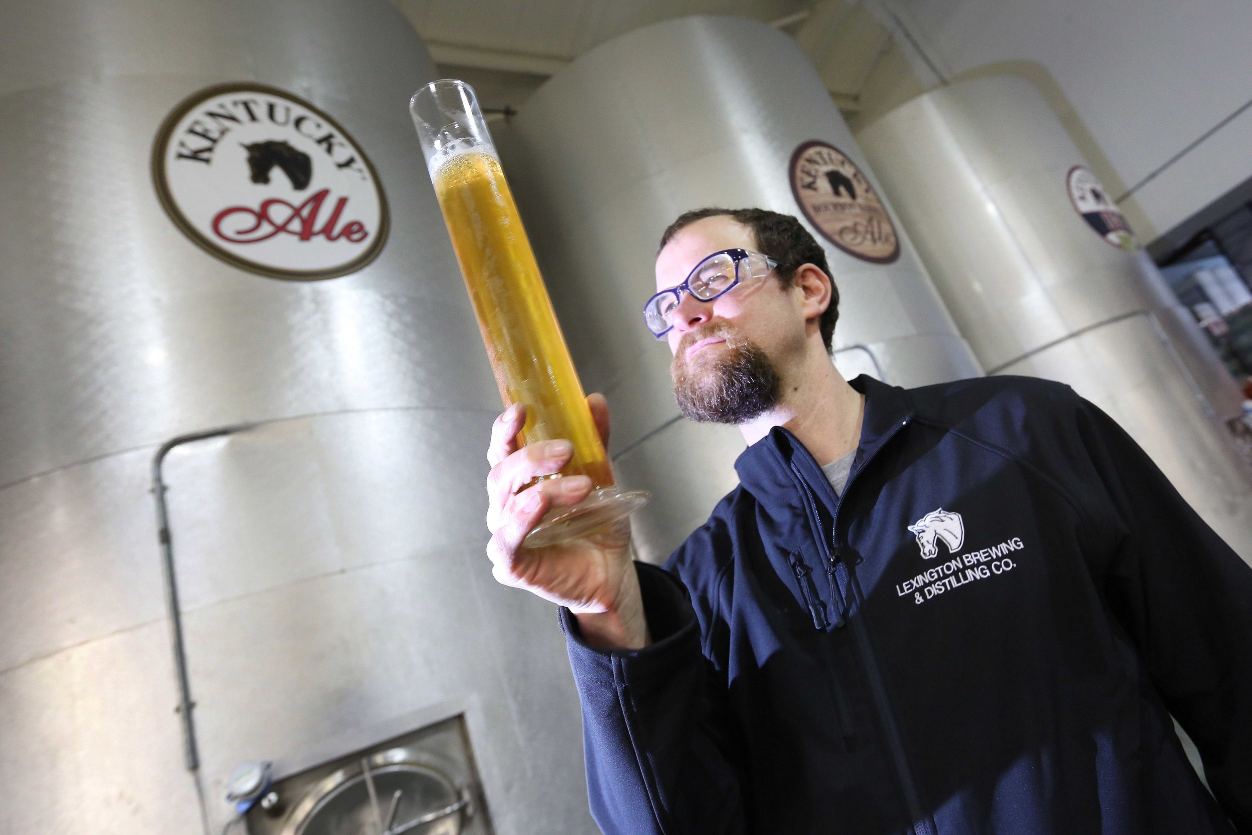  Brewer Andrew Jorgensen at the Station Works Brewery in Newry 